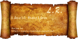 László Ruszlána névjegykártya